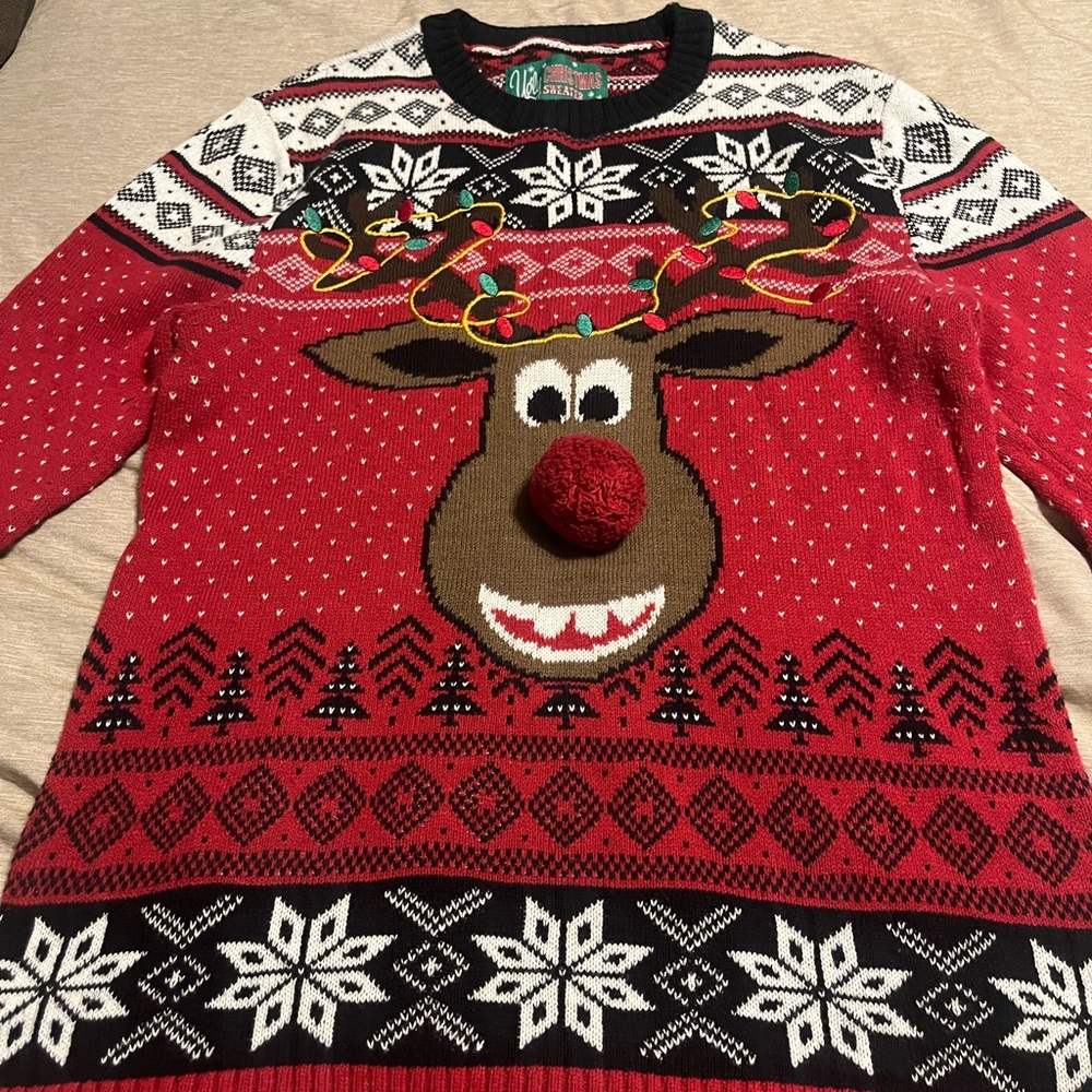 Christmas Reindeer Red Sweater